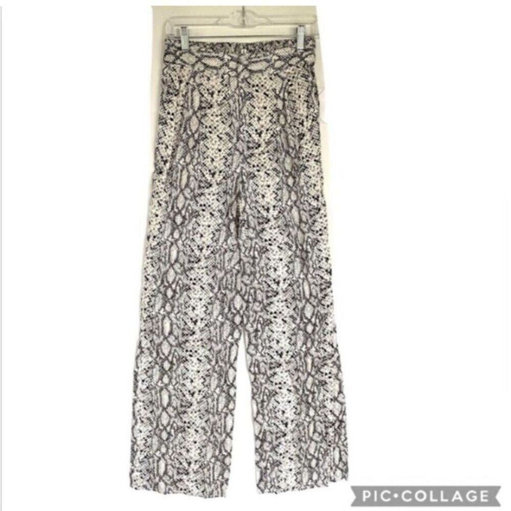 Good American Python Snake Print Wide Leg Pants High Rise New 2 4 S - Picture 5 of 12